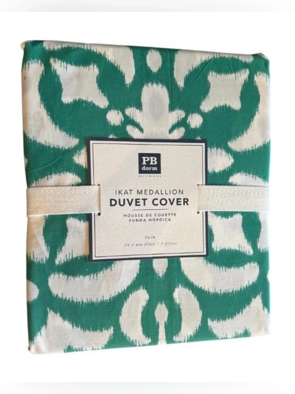 NWT Pottery Barn twin size Ikat Medallion Duvet Cover Comforter Boho Dorm